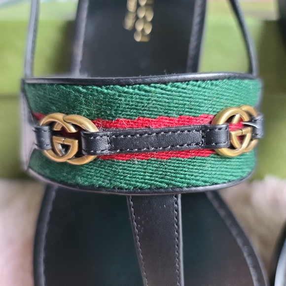 GUCCI Nylon Web Lifford Jakarta leather Sandals, black - Picture 13 of 13